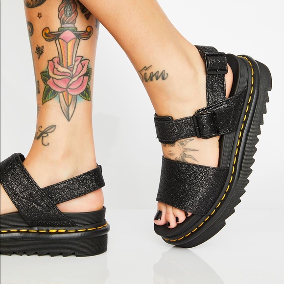 Dr. Martens Shoes | Dr Martens Voss Fine Glitter Sandals | Poshmark